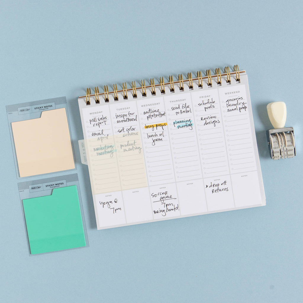 Tabbed Transparent Sticky Notes - Cream