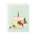 Peach Cake Birthday Card
