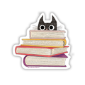 Cat Books | Book Lover Bookish Cat Lover Bookshop Sticker