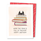 Cat & Book Lover Birthday Card