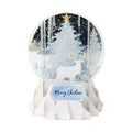White Tree Pop-Up Snow Globe Christmas Card