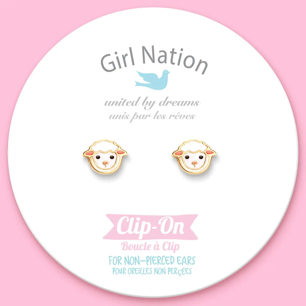 Lovely Lamb Cutie Clip-On Earrings