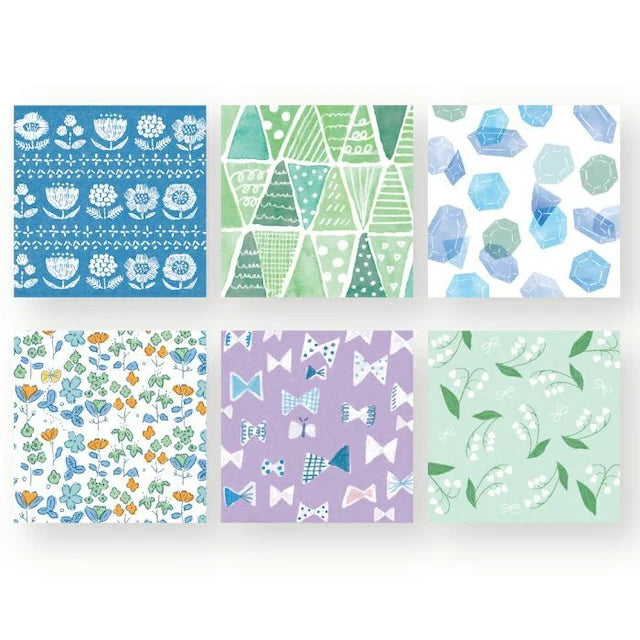 Mini Origami Papers- Cool Color Set