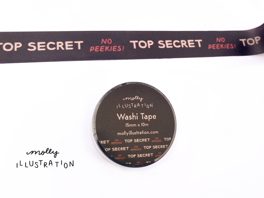 Top Secret, No Peekies Decorative Washi Tape