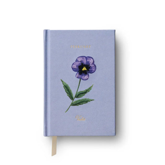 February Birth Month Mini Embroidered Journal