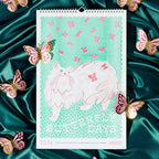 2026 Risograph Wall Calendar - Butterfly Days