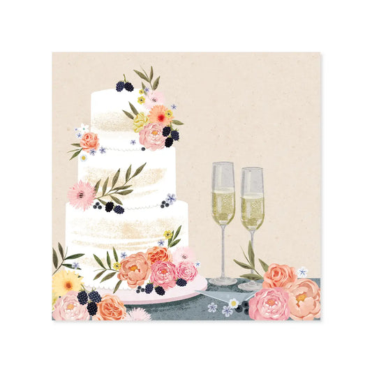 Fondant Wedding Cake Pop-Up Card