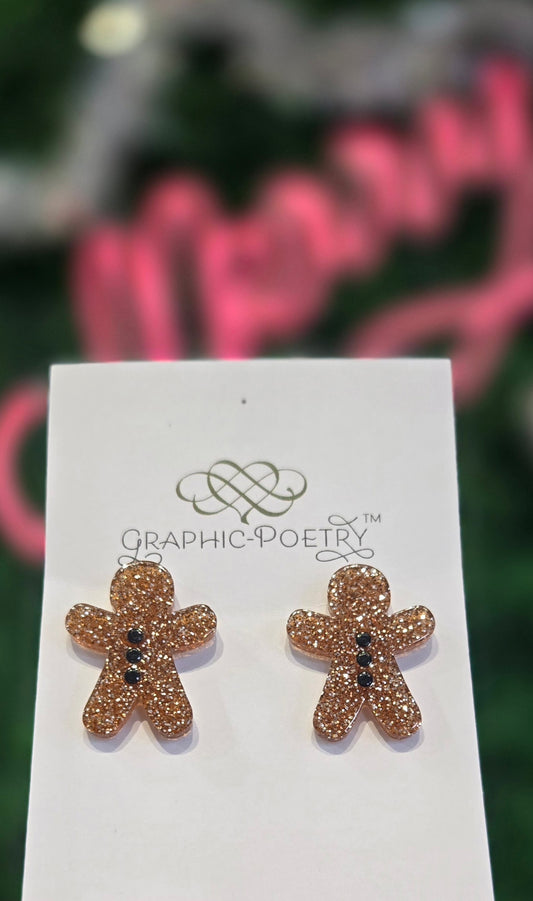 Gingerbread Man Earrings