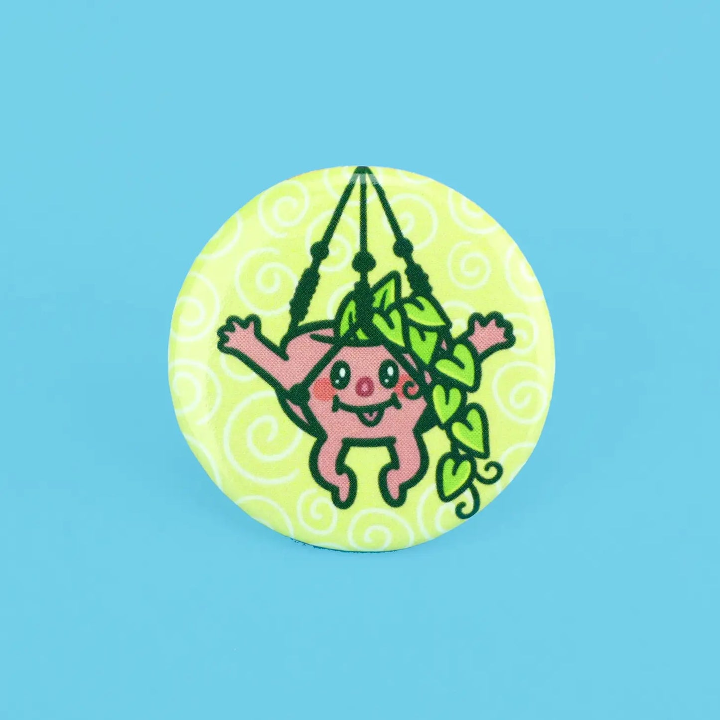 Happy Hanging Planter Button