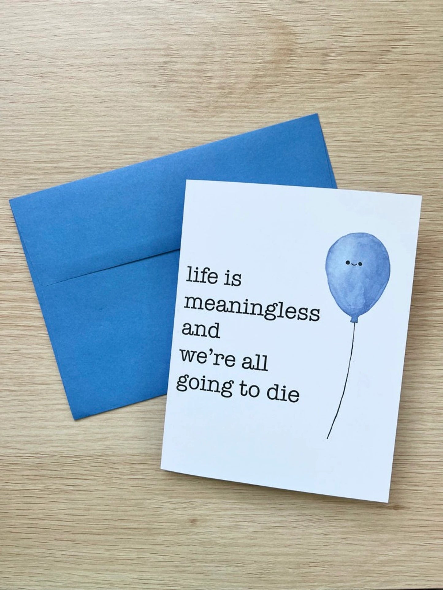 Sad Balloon Birthday Card