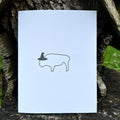 Buffalo Witch Hat Halloween Card