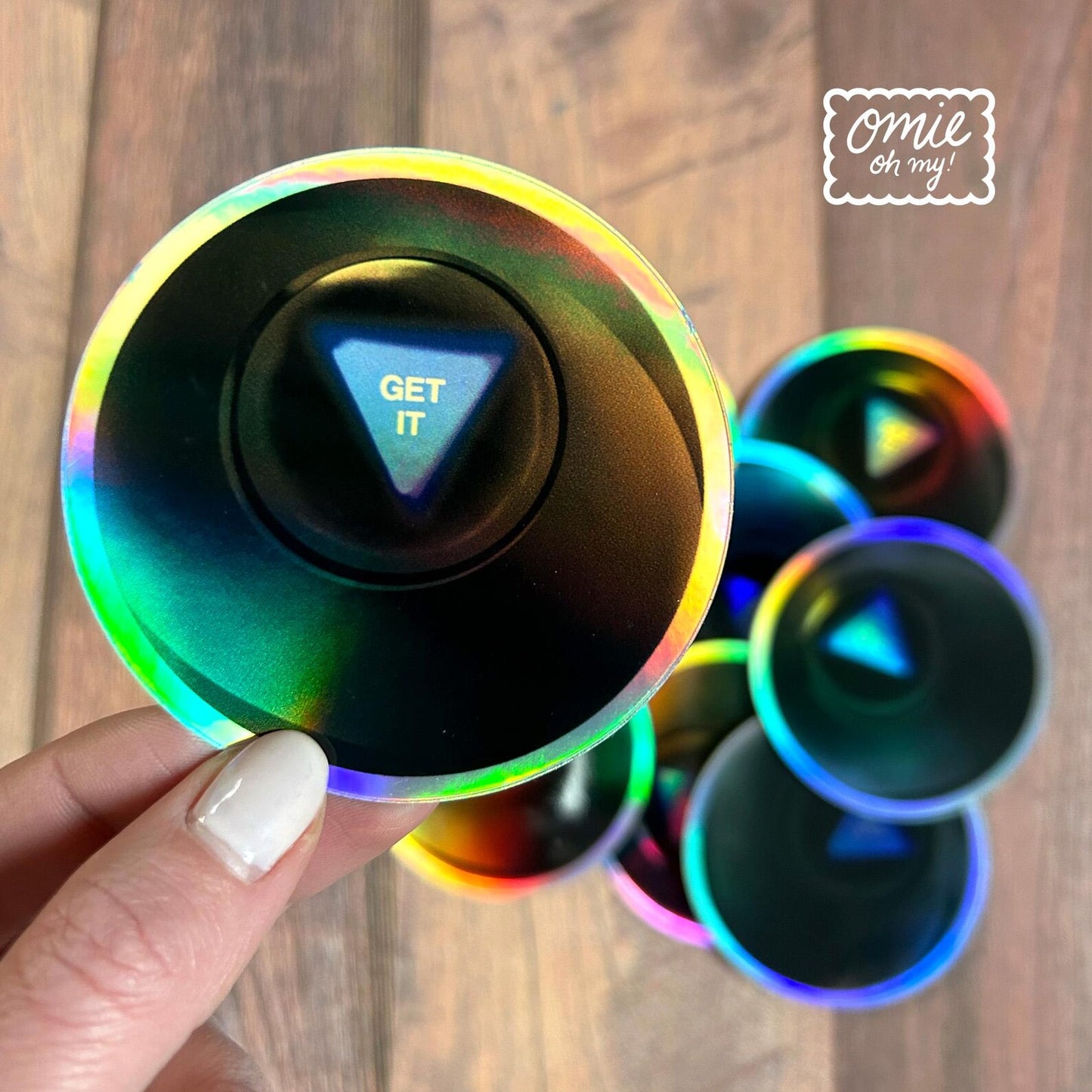 Magic 8 "Get it" Holographic Sticker