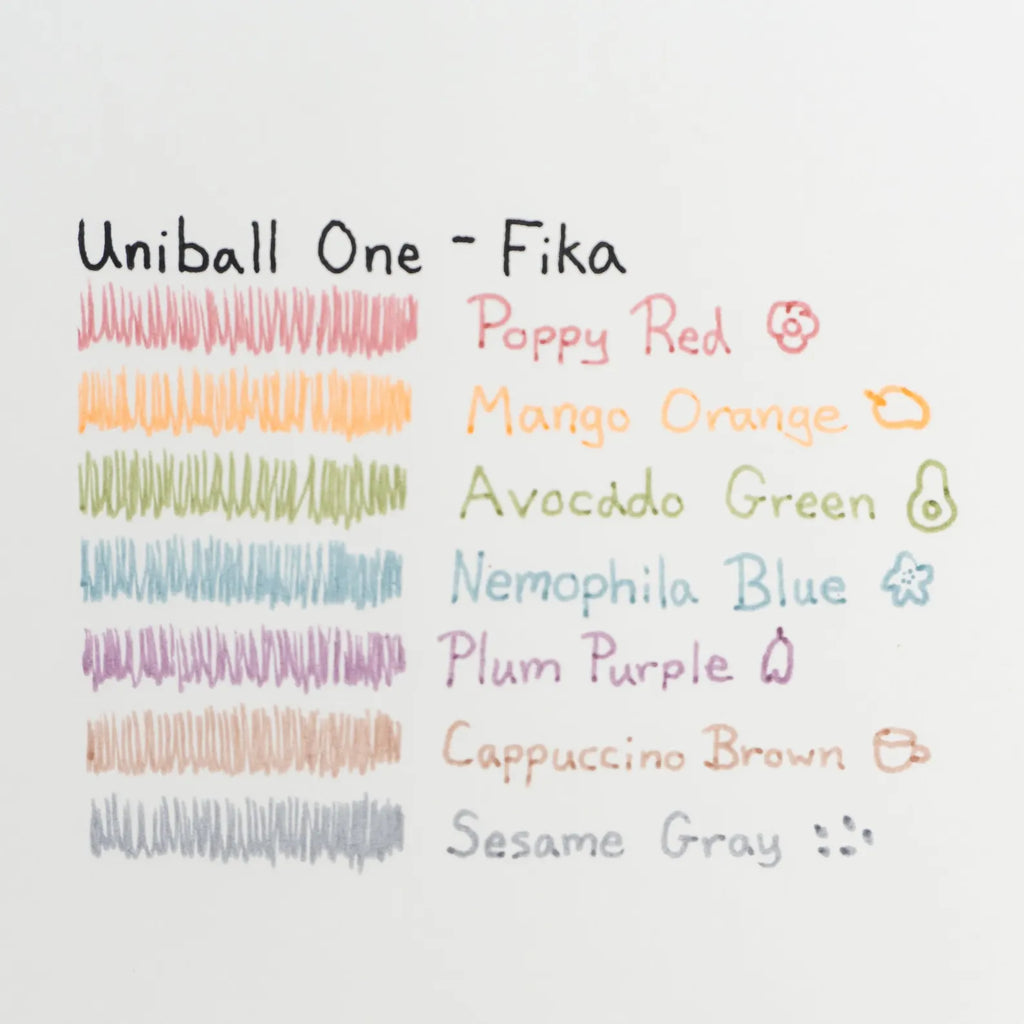 uni-ball One Gel Pen .5mm- Limited Edition Fika Colors