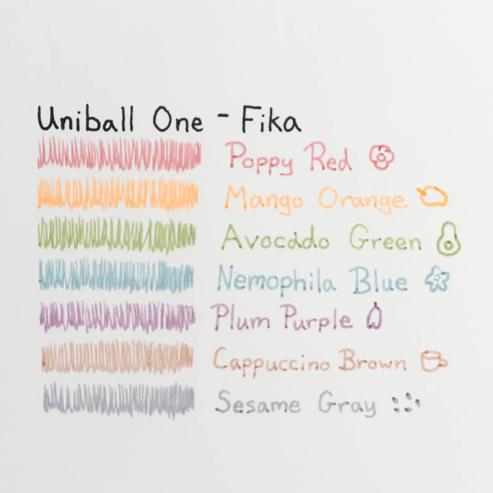 uni-ball One Gel Pen .5mm- Limited Edition Fika Colors