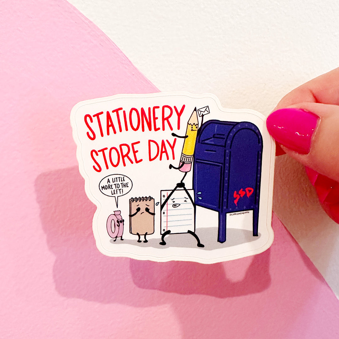 Stationery Store Day Parade Sticker