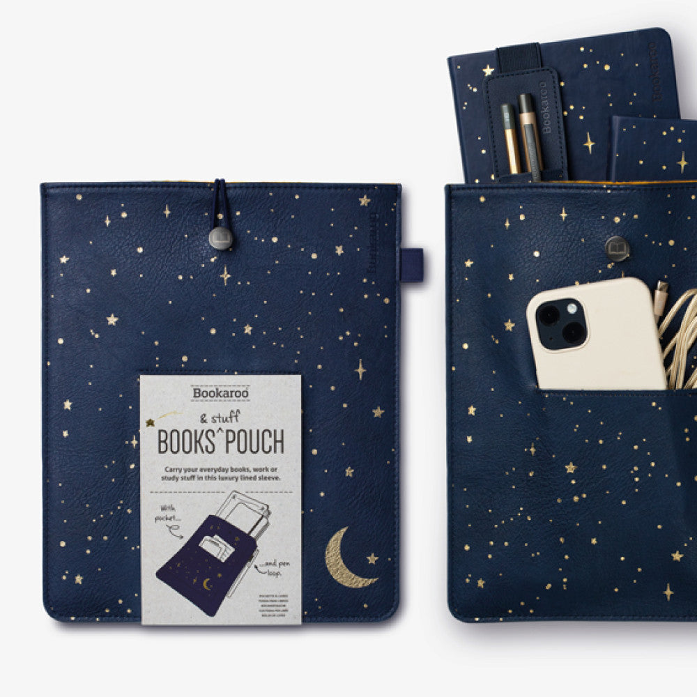 Bookaroo Books & Stuff Pouch- Moon & Stars
