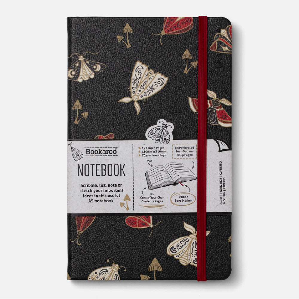 Bookaroo A5 Journal- Dark Moth
