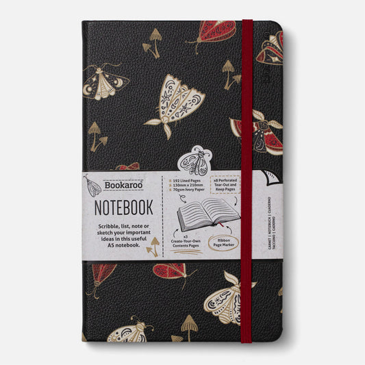 Bookaroo A5 Journal- Dark Moth