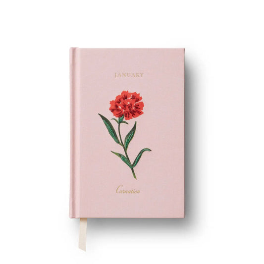 January Birth Month Mini Embroidered Journal