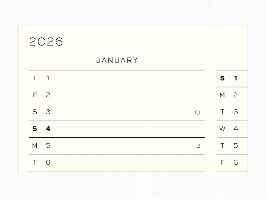 Leuchtturm1917 A7 Mini Weekly Planner 2026 - Dusty Rose