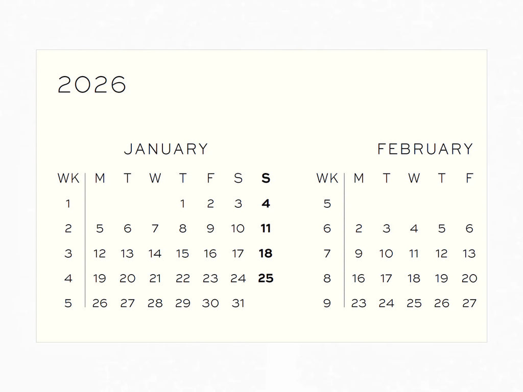 Leuchtturm1917 A7 Mini Weekly Planner 2026 - Dusty Rose