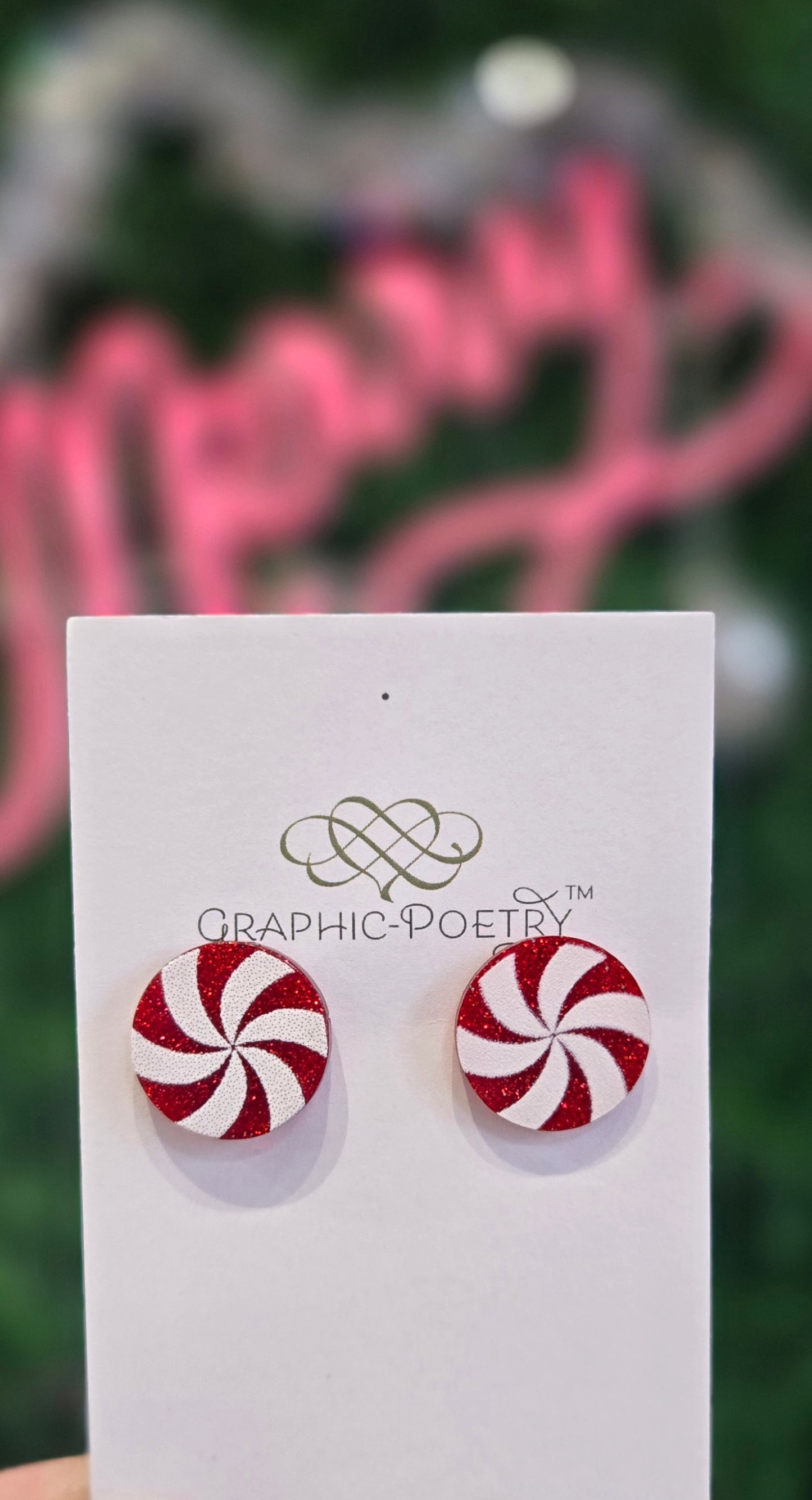 Peppermint Swirl Earrings