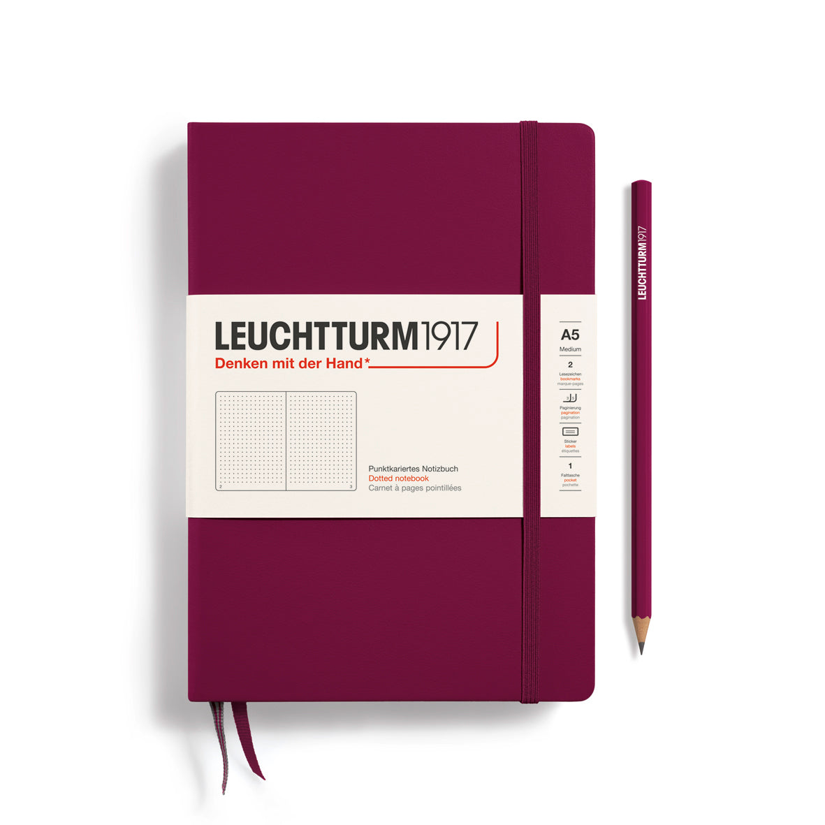Leuchtturm1917 Medium Notebook - Port Red Dotted