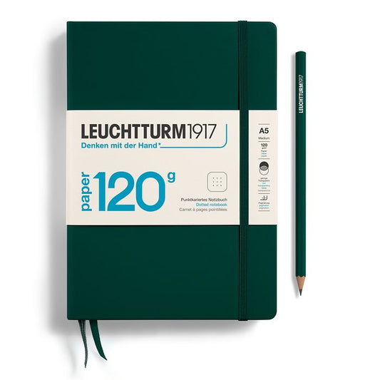 Leuchtturm1917 Medium Notebook- 120G Edition- Forest Green Dotted