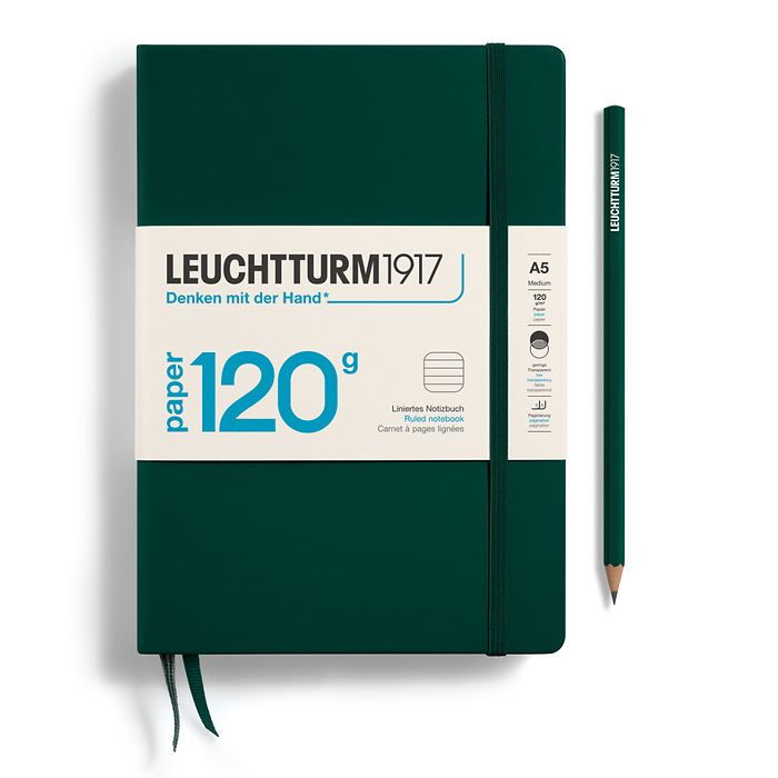 Leuchtturm1917 Medium Notebook - 120G Edition - Forest Green Lined
