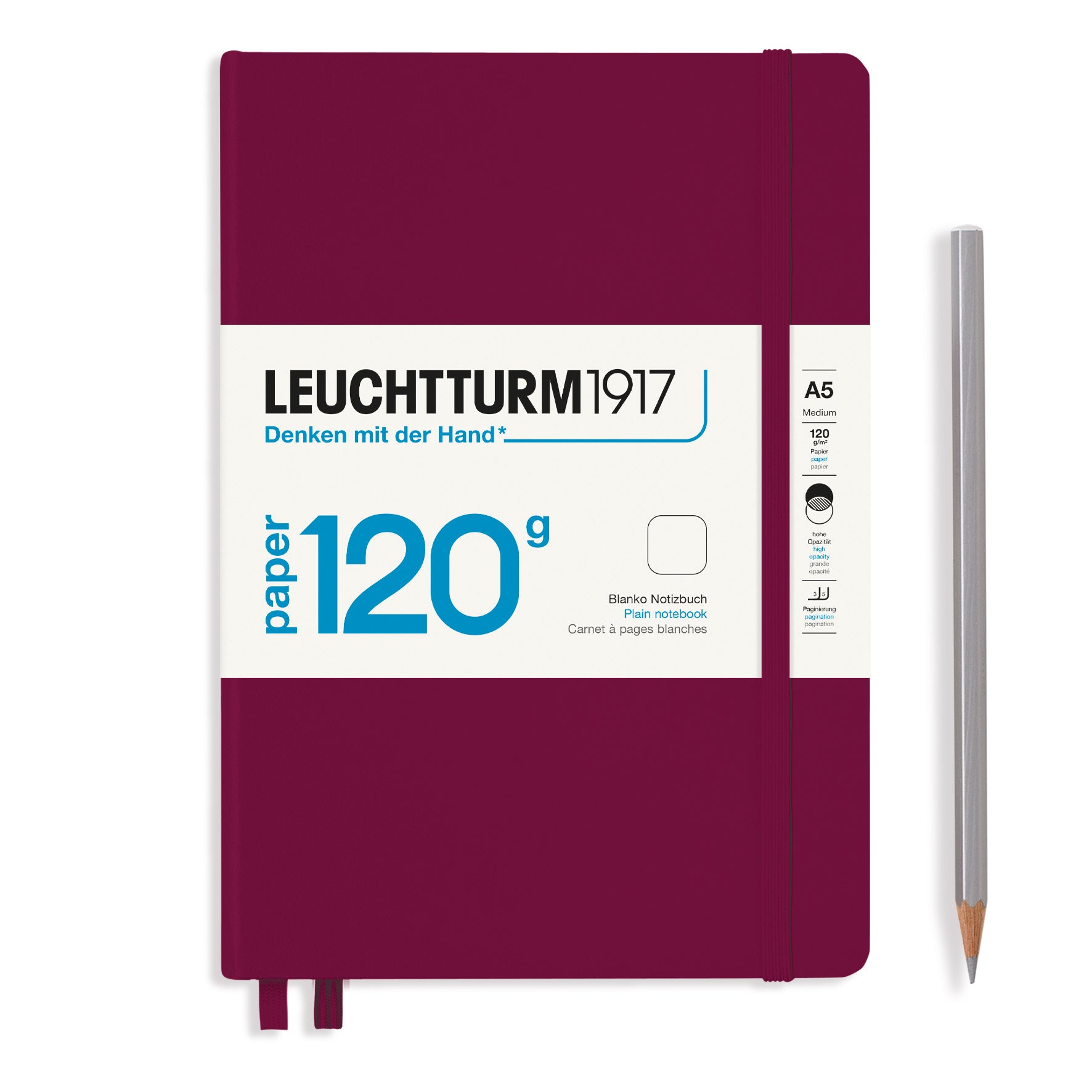 Leuchtturm1917 Medium Notebook - 120G Edition - Port Red Plain