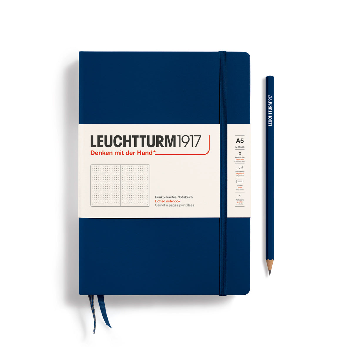 Leuchtturm1917 Medium Notebook - Navy Dotted
