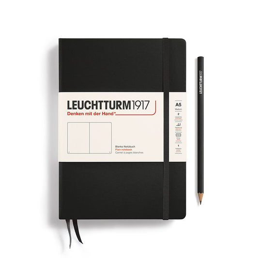 Leuchtturm1917 Medium Notebook- Black Plain
