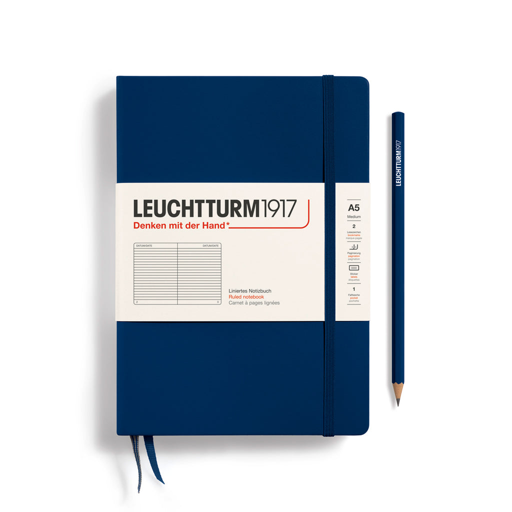 Leuchtturm1917 Medium Notebook - Navy Ruled