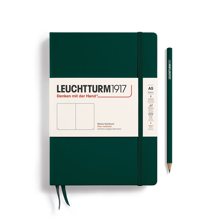 Leuchtturm1917 Medium Notebook - Forest Green Plain