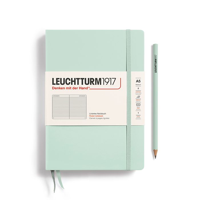 Leuchtturm1917 Medium Notebook- Mint Green Ruled