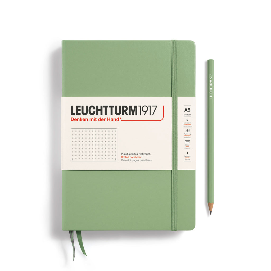 Leuchtturm1917 Medium Notebook - Sage Dotted