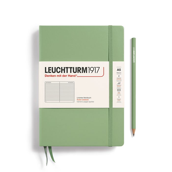 Leuchtturm1917 Medium Notebook - Sage Ruled