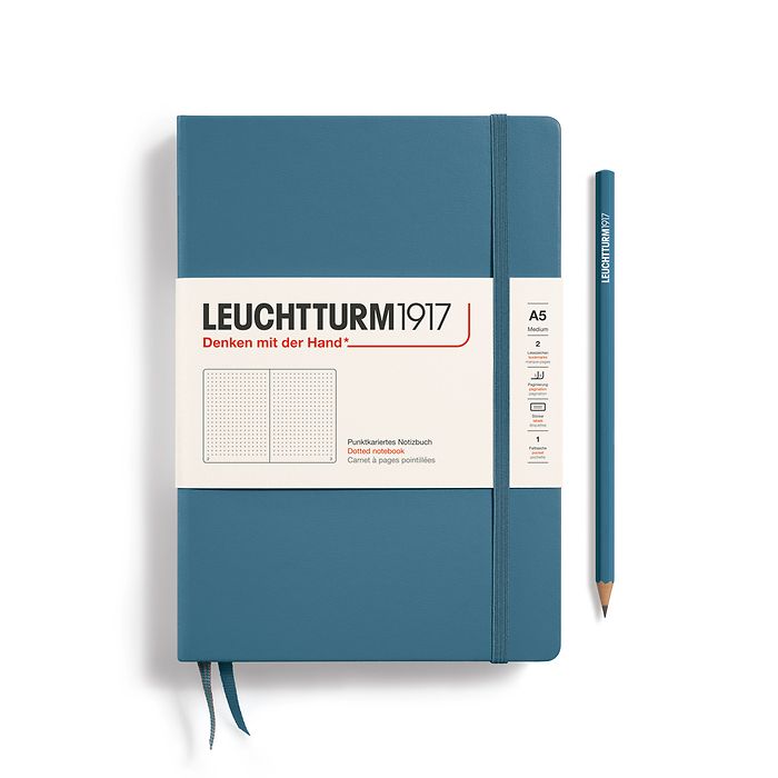Leuchtturm1917 Medium Notebook - Stone Blue Dotted