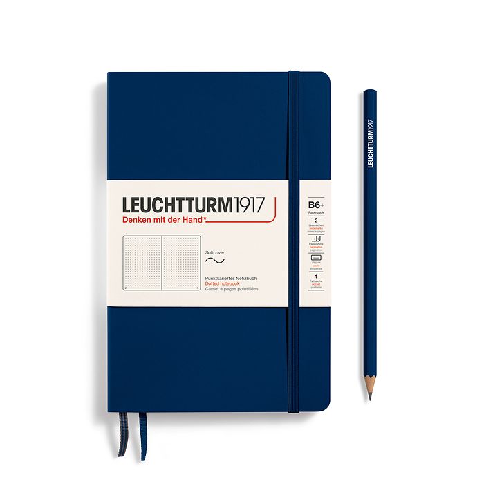 Leuchtturm1917 Paperback Notebook - Softcover Navy Dotted