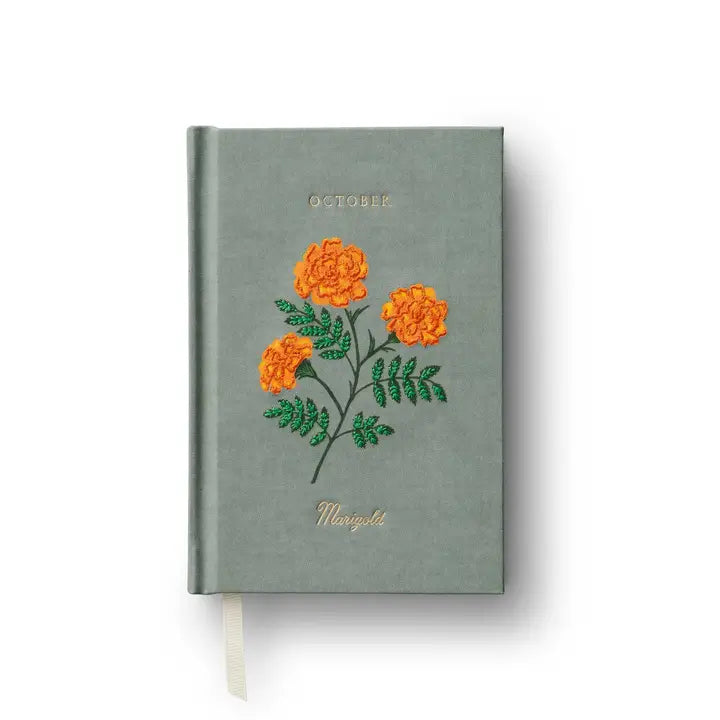 October Birth Month Mini Embroidered Journal