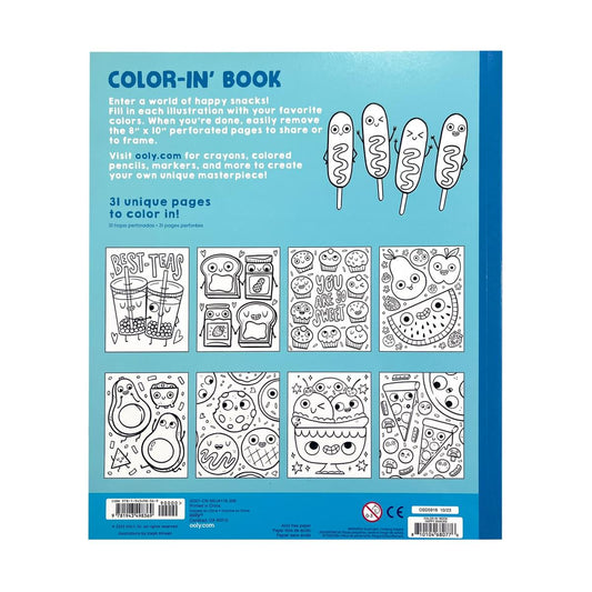 Color-In' Book: Happy Snacks