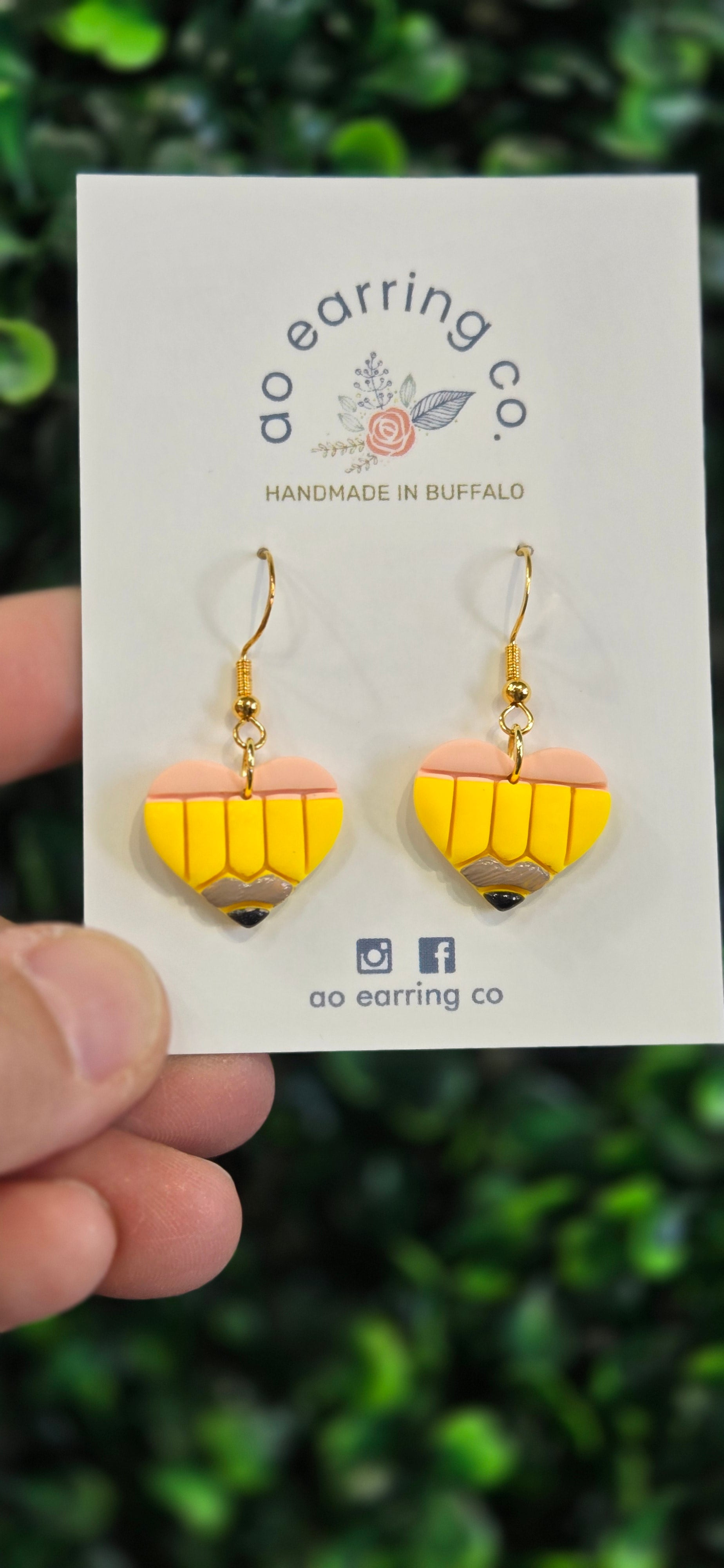 Pencil Heart Dangles