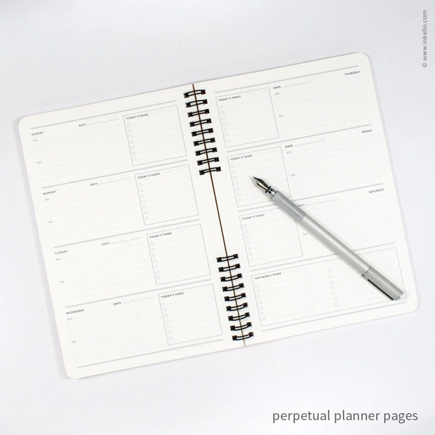 Dated Coral Weekly Planner