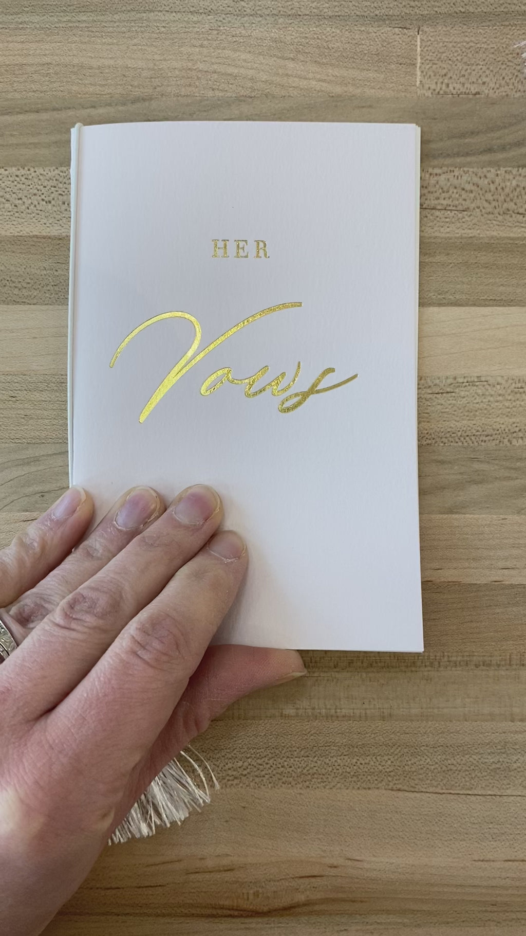 Gold Foil Printed Vow Book set (His/Her)