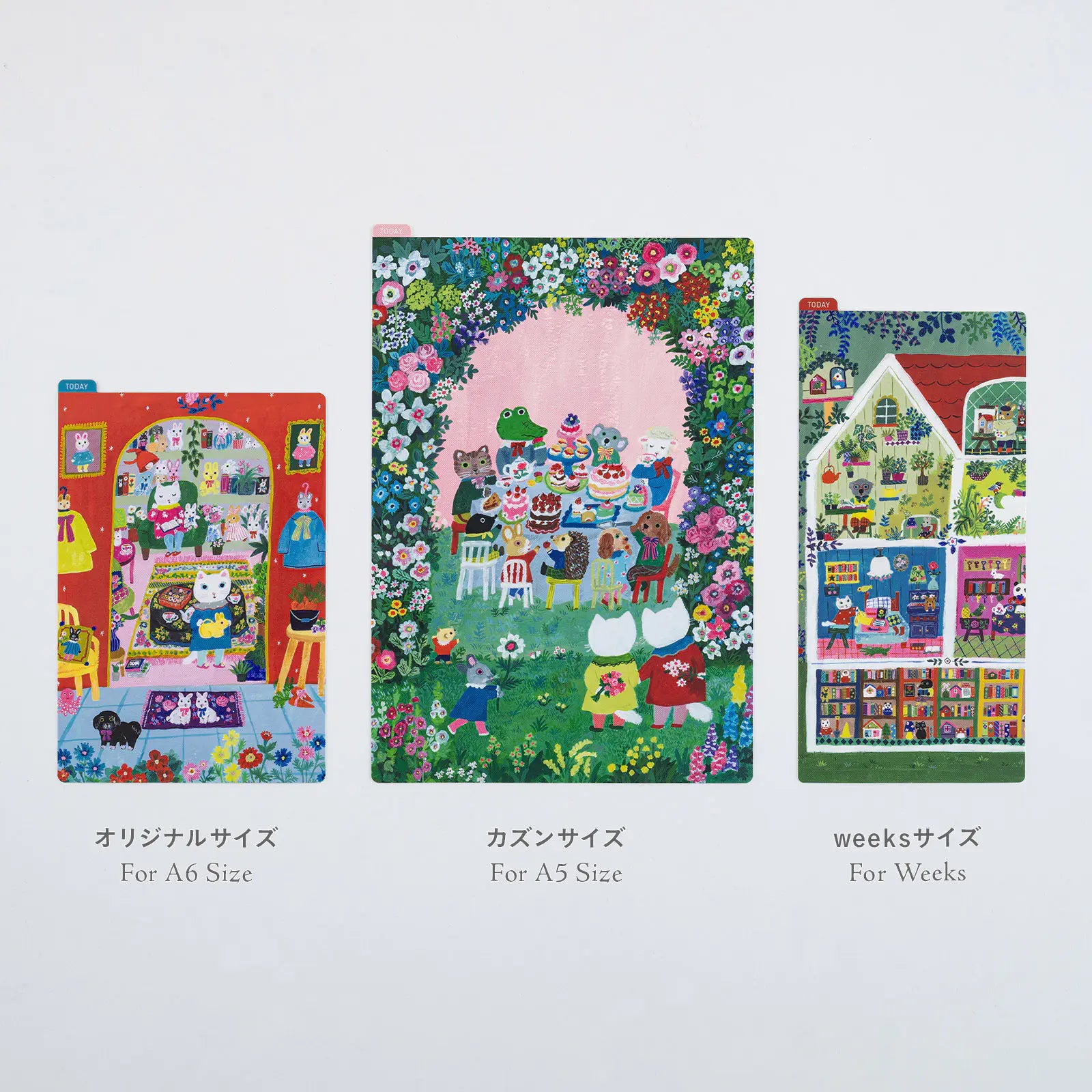 Hobonichi Techo Accessories Yumi Kitagishi: Pencil Board for Weeks (Animal Condo)