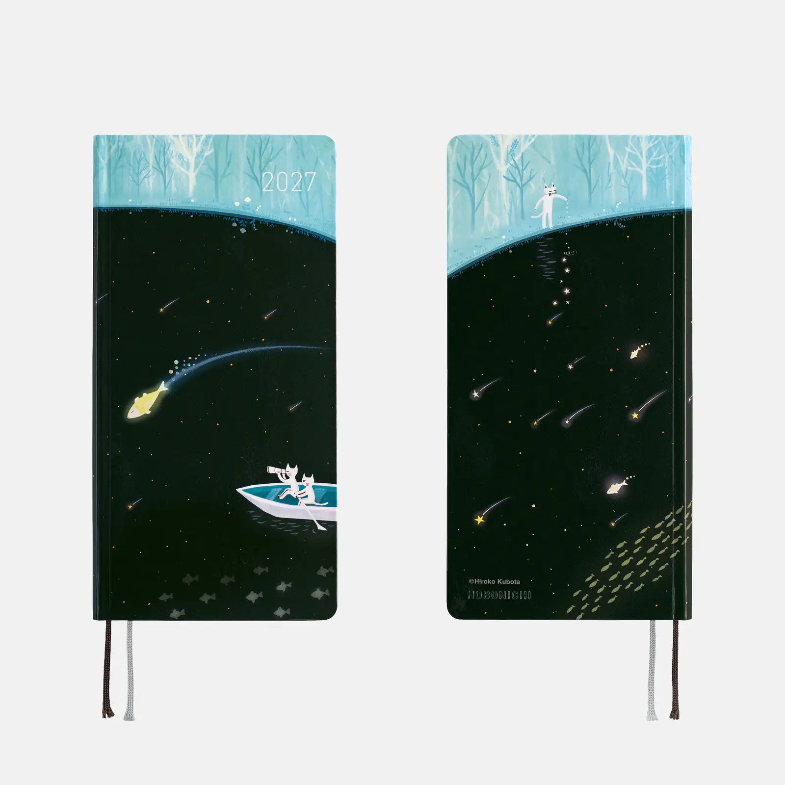 Hobonichi Techo 2027 Weeks Hiroko Kubota: Meteor Shower in the Light Blue Forest