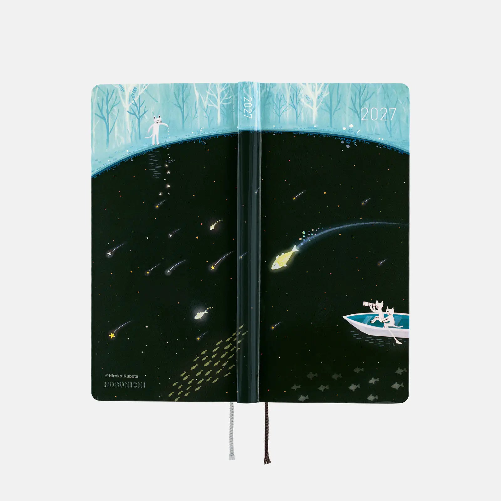 Hobonichi Techo 2027 Weeks Hiroko Kubota: Meteor Shower in the Light Blue Forest