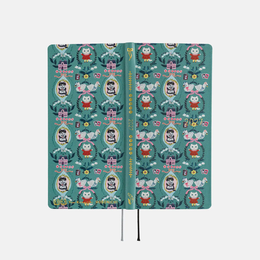 Hobonichi Techo 2027 Weeks Yumi Kitagishi: White Cat Wallpaper
