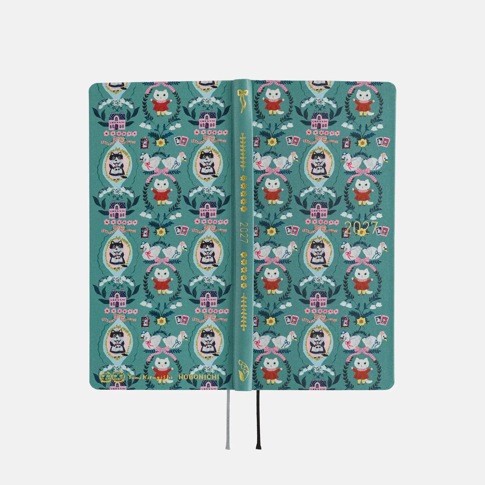 Hobonichi Techo 2027 Weeks Yumi Kitagishi: White Cat Wallpaper
