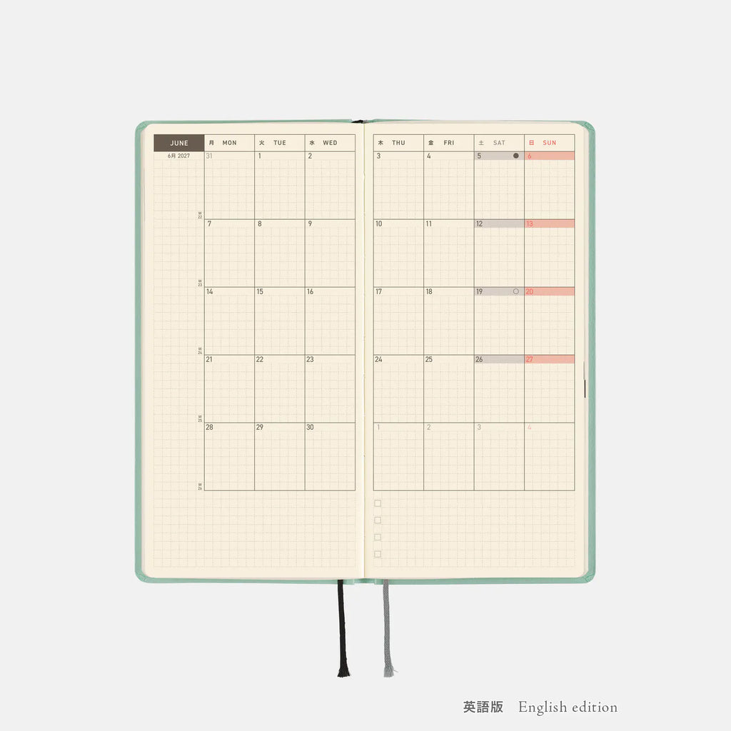 Hobonichi Techo 2027 Weeks Paper Series: Frosty Jade